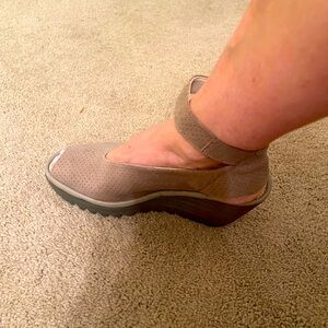 Fly London Tan/Taupe Wedge Shoes